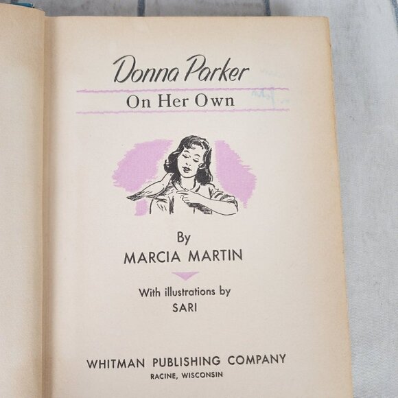 Vintage 50s Donna Parker Hardcover Novels Set of 2 Mystery at Arawak On Her Own - Picture 11 of 15